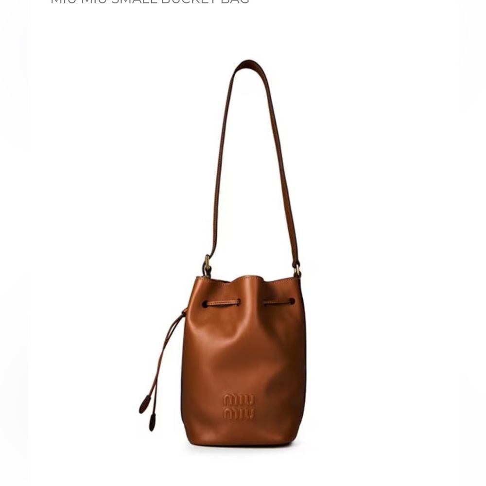 Small Miu Miu Cognac Bucket Bag Excellent Condition